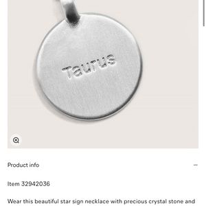 PILGRIM TAURUS zodiac necklace